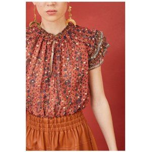 Ulla Johnson Kosta Top in Brick - S